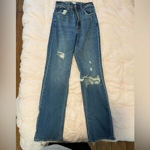 Abercrombie & Fitch Classic Blue Straight Leg Jeans